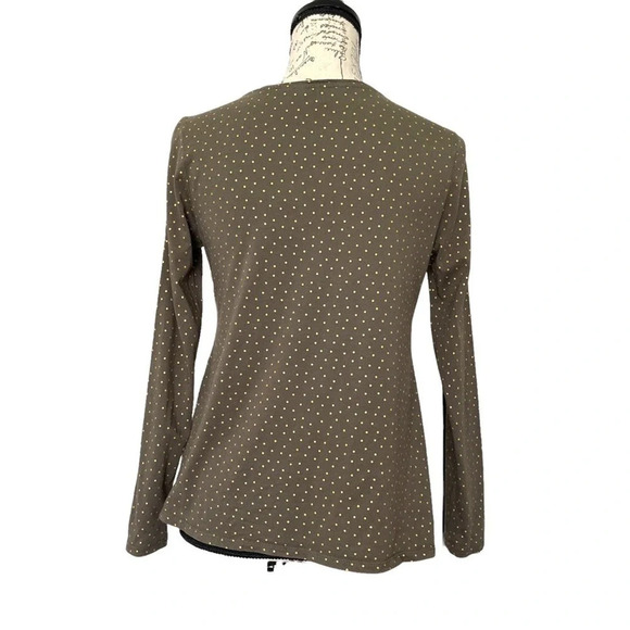 Boden Gold Polka Dot Modal Blend Top Size Small - Picture 2 of 6